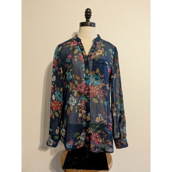 Kut floral sheer Button down size S - Picture 5 of 5